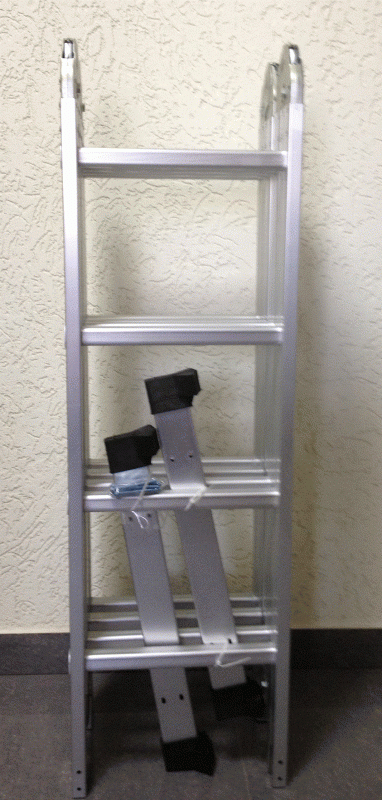 алюминиевая раздвижная лестница трансформер 4х4